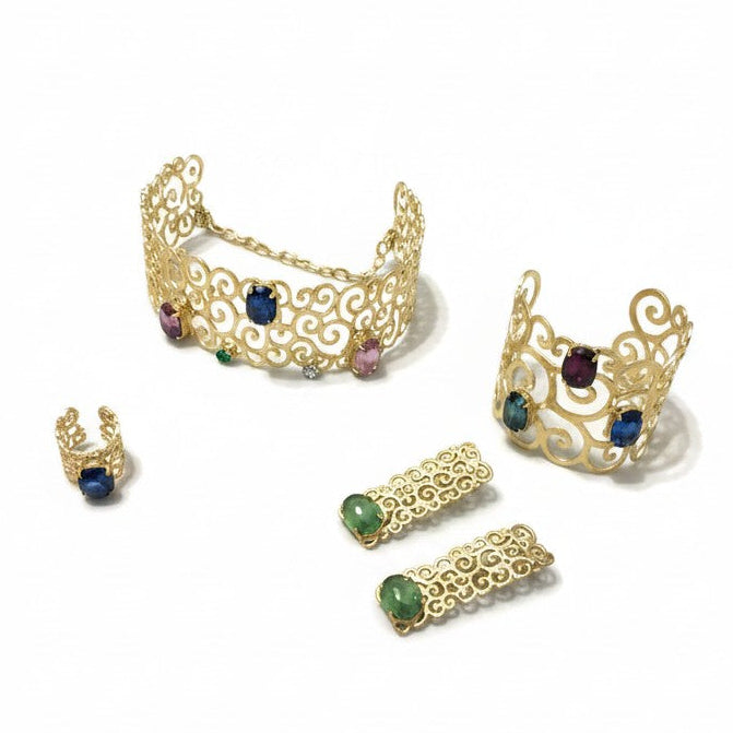 Luxury Collection Full Set - Swirl Gemstone Chocker