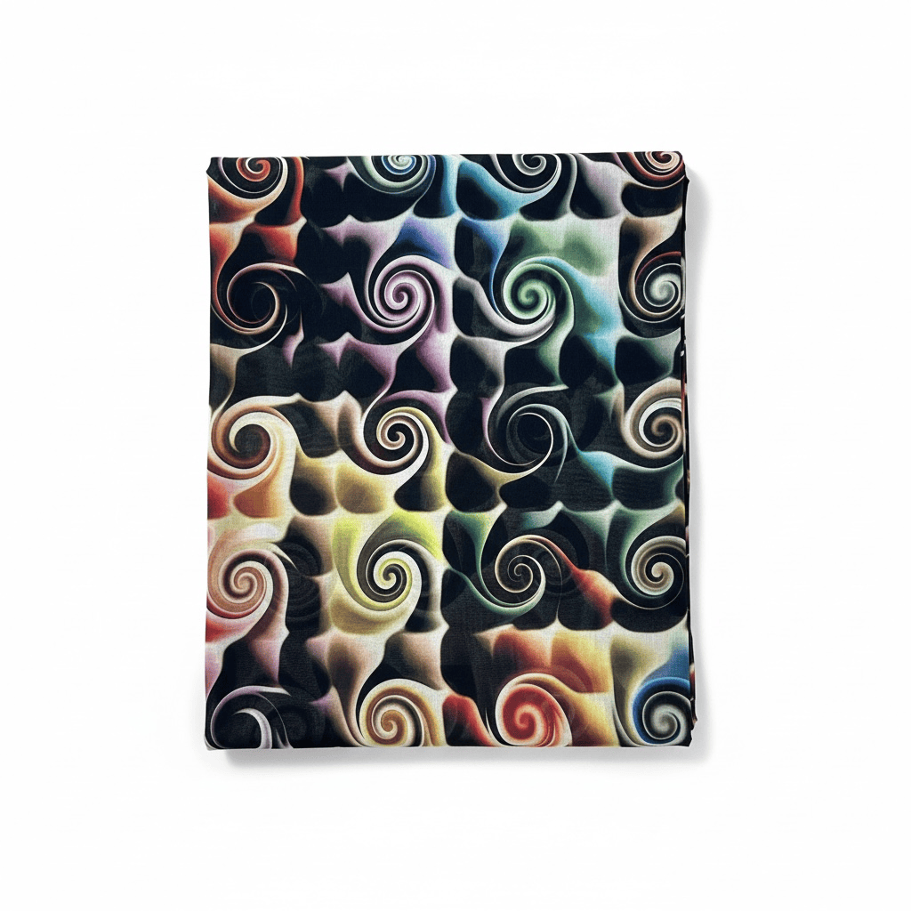 Alta Moda - Black with Multi Colour Swirls