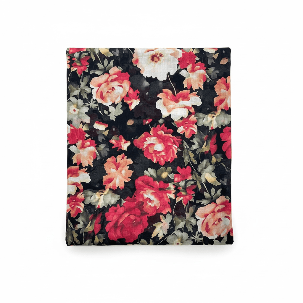 Alta Moda - Black with Soft Pink Roses