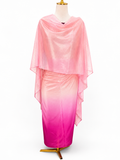 Sheer Ombre Chiffon - Pink Ombre