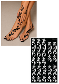 Henna Stickers - Elegant Swirl and Leaf (SR1)