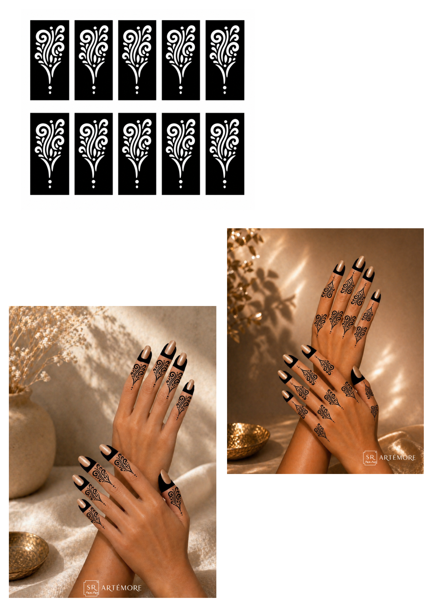 Henna Stickers - Fingers Multi-Pack (SR10)