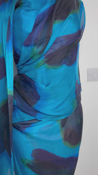 Silk Toub - Blue Abstract