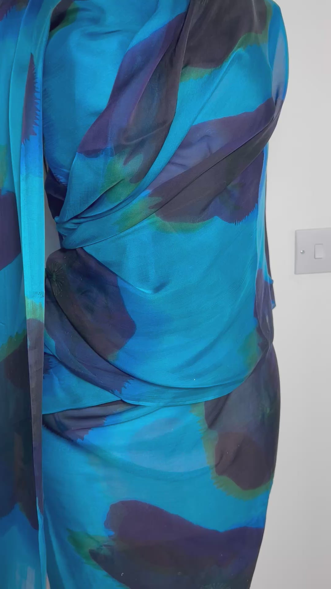 Silk Toub - Blue Abstract